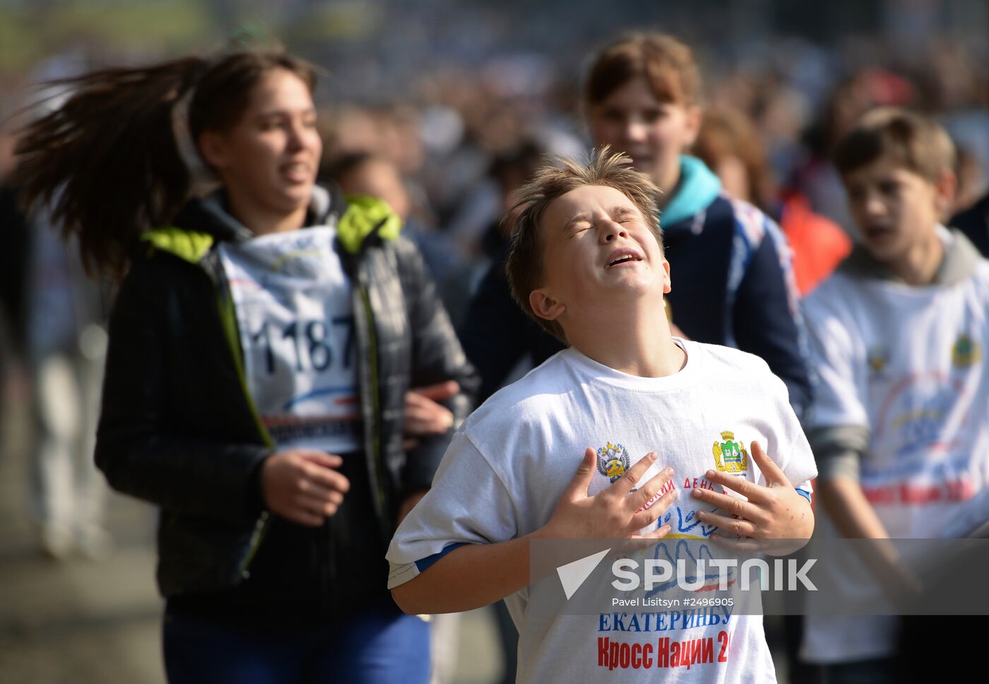 "2014 Cross the Nation" Russian National Running Day