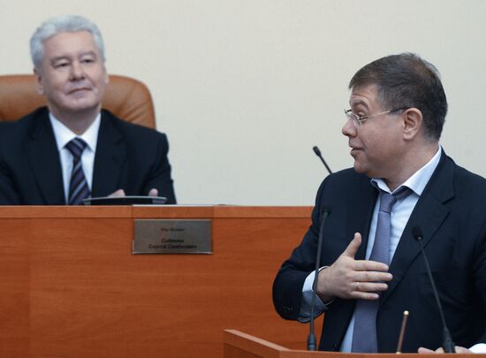 Moscow City Duma deputies of 2014-2019 convocation take ceremonial oath