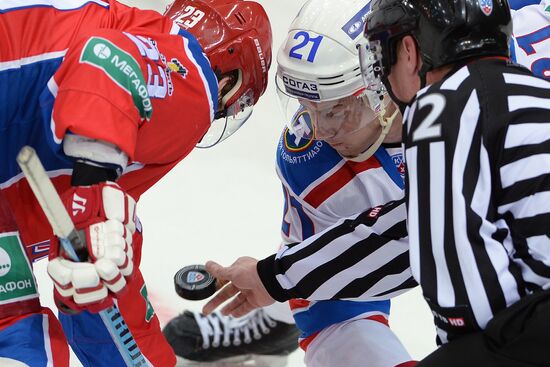 Ice Hockey. Kontinental Hochey League. CSKA-Lada match