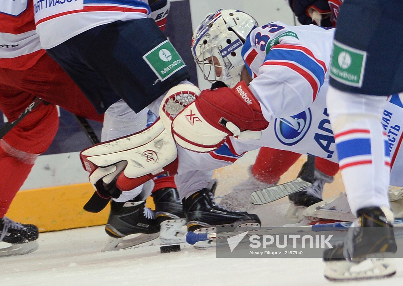 Ice Hockey. Kontinental Hochey League. CSKA-Lada match