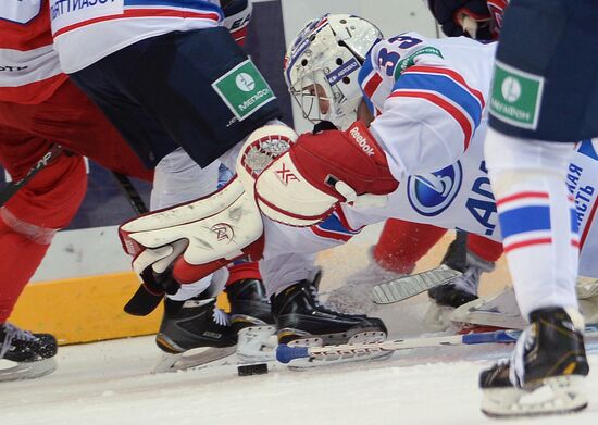 Ice Hockey. Kontinental Hochey League. CSKA-Lada match