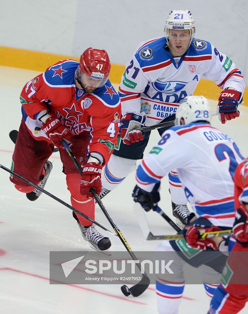 Hockey. KHL. CSKA-Lada match