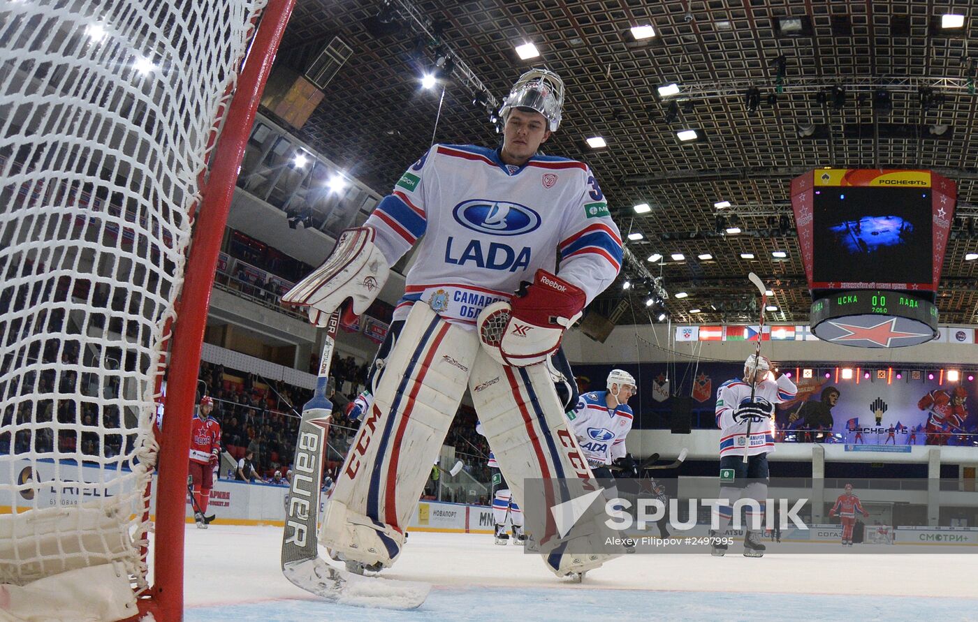 Hockey. KHL. CSKA-Lada match