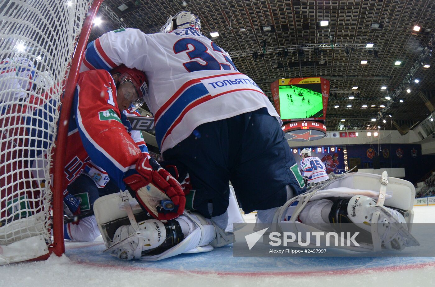 Hockey. KHL. CSKA-Lada match