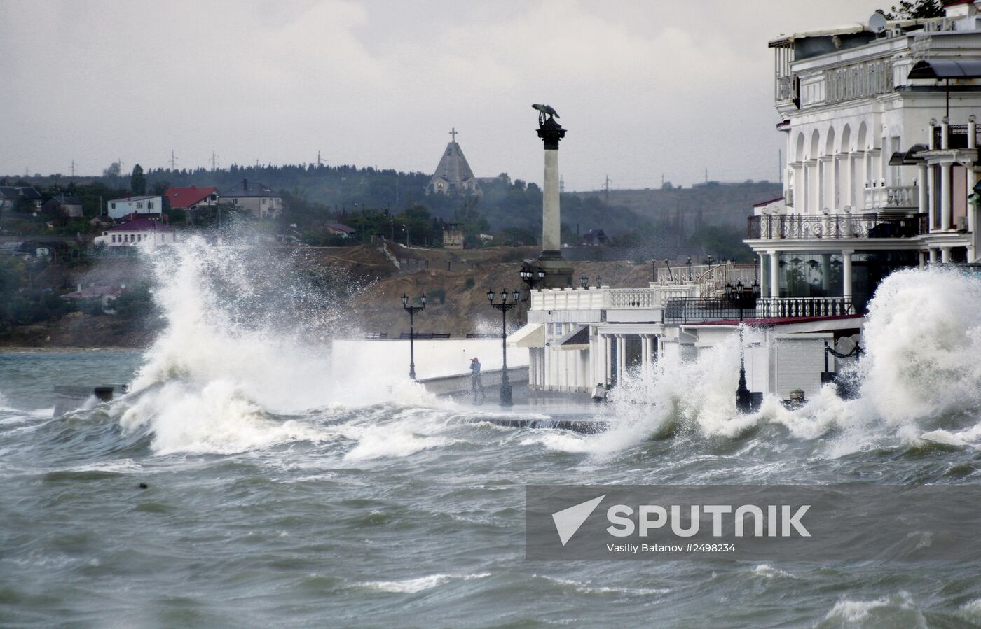 Violent storm in Sevastopol