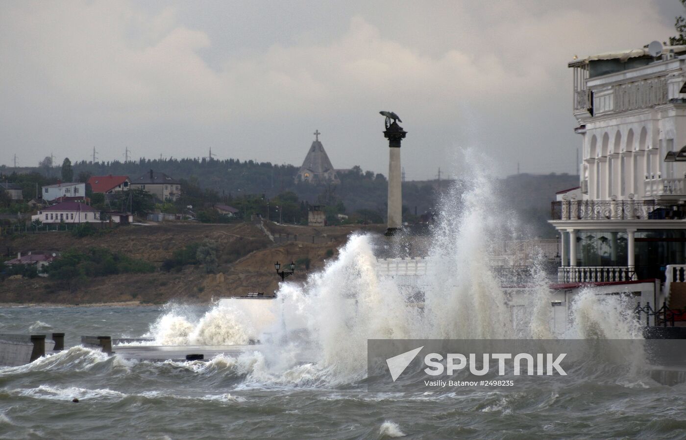 Violent storm in Sevastopol