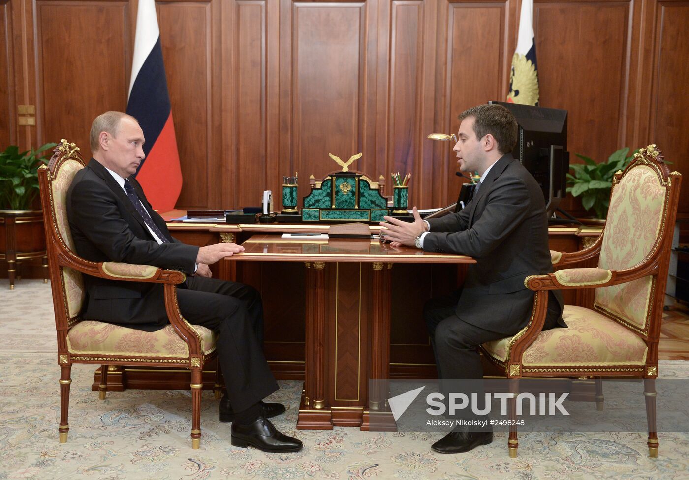 Vladimir Putin meets with Nikolai Nikiforov