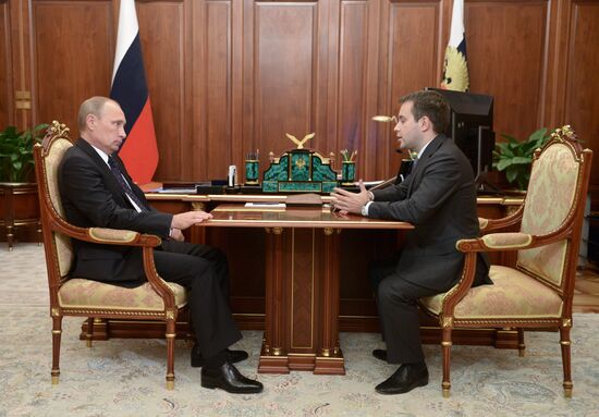 Vladimir Putin meets with Nikolai Nikiforov