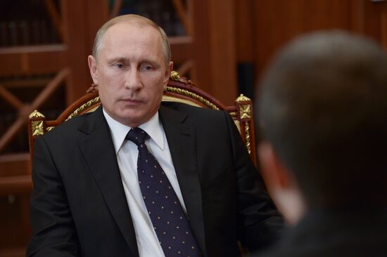 Vladimir Putin meets with Nikolai Nikiforov