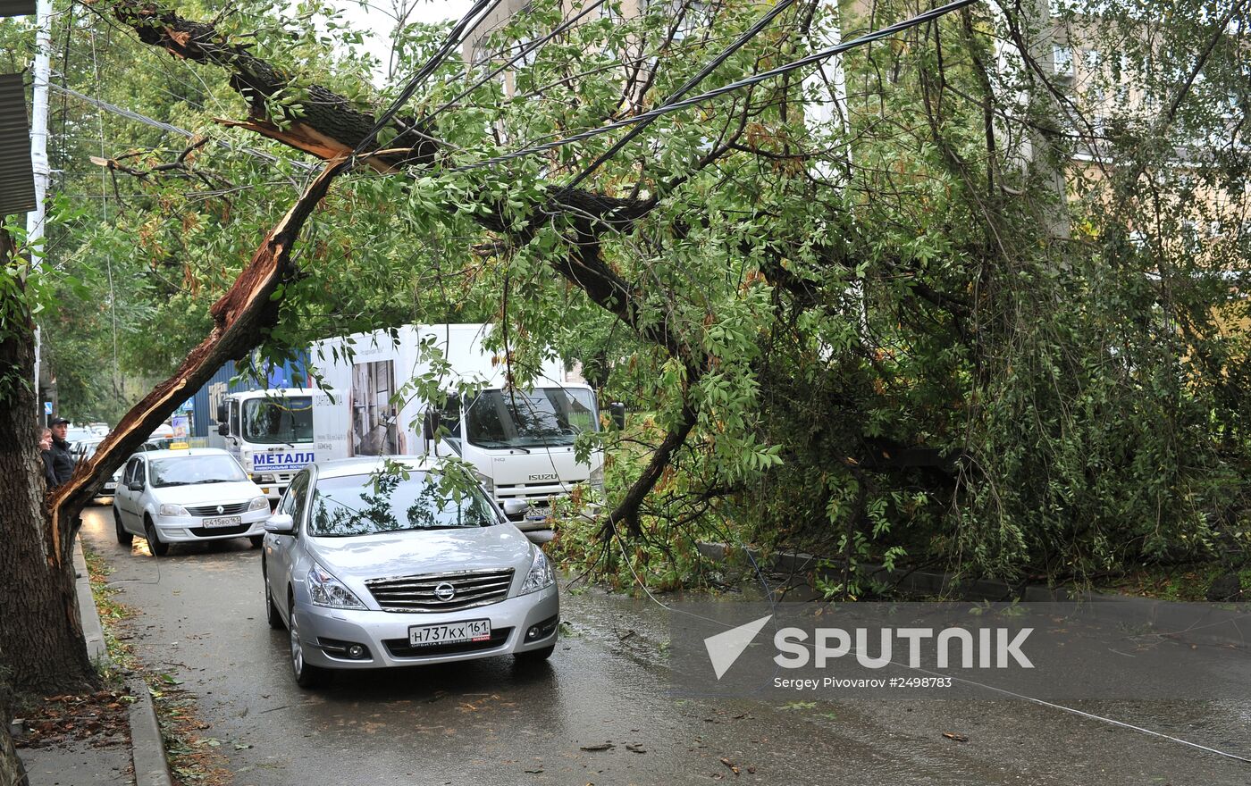 Aftermath of torrential rain in the Rostov Region