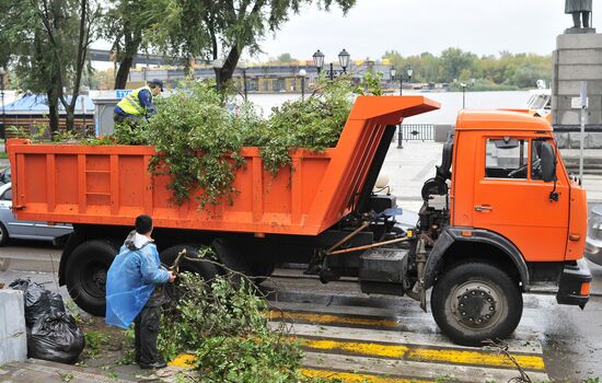 Aftermath of torrential rain in the Rostov Region