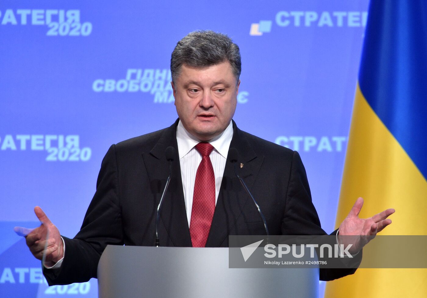 News conference with Ukrainian President Petro Poroshenko in Kiev