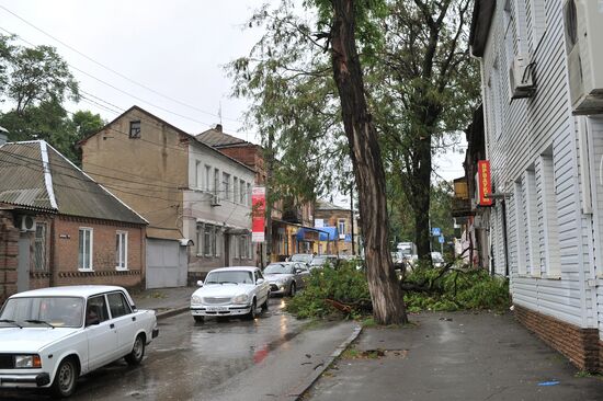 Aftermath of torrential rain in the Rostov Region
