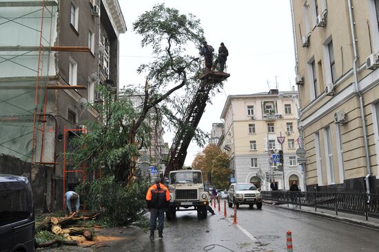 Aftermath of torrential rain in the Rostov Region