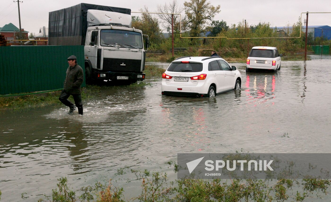Aftermath of torrential rain in the Rostov Region