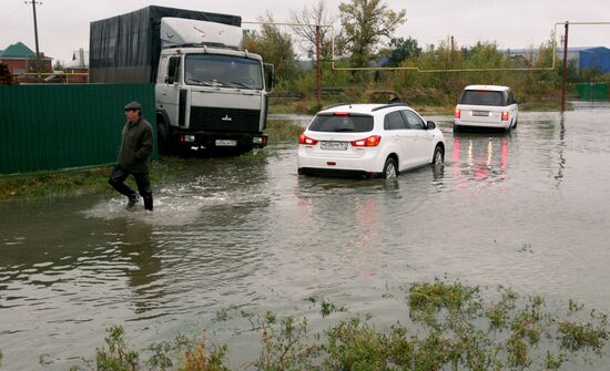 Aftermath of torrential rain in the Rostov Region