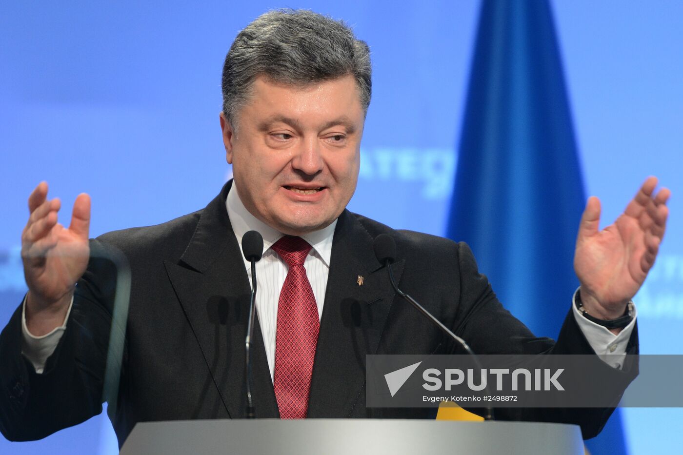 News conference with Ukrainian President Petro Poroshenko in Kiev