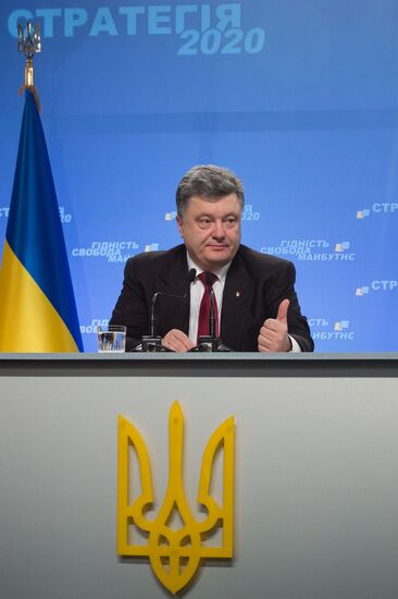 News conference by Ukrainian President Petro Poroshenko