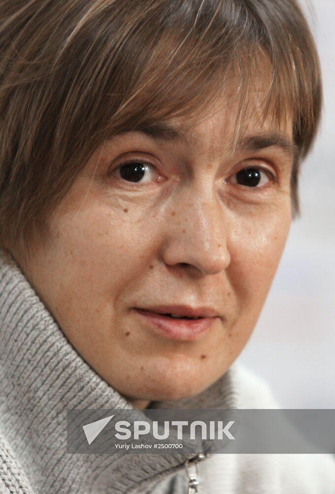 News conference with journalist Anna Mokhovaya who went missing in Ukraine