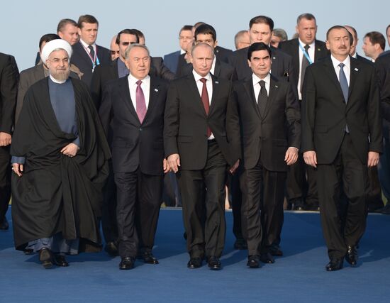 Vladimir Putin takes part in Fourth Caspian summit