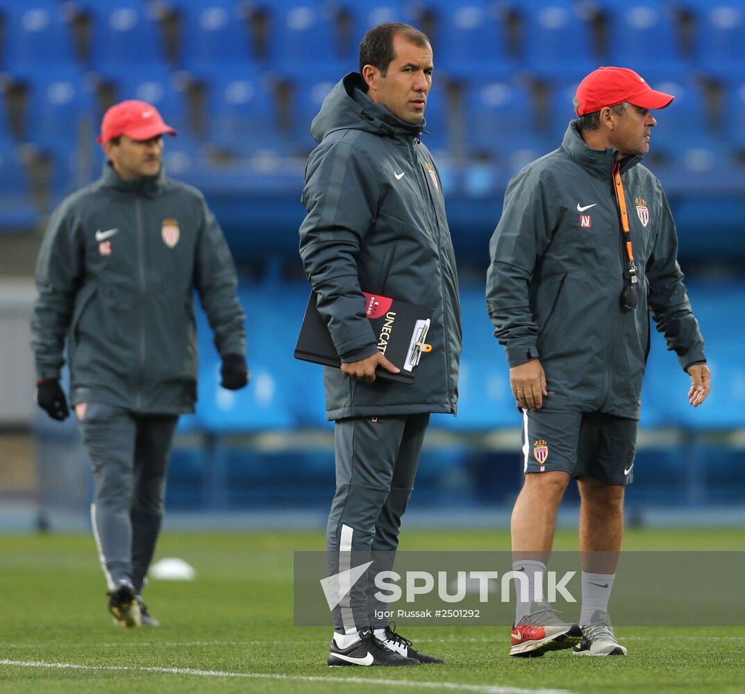 Football. Training session of FC Monaco