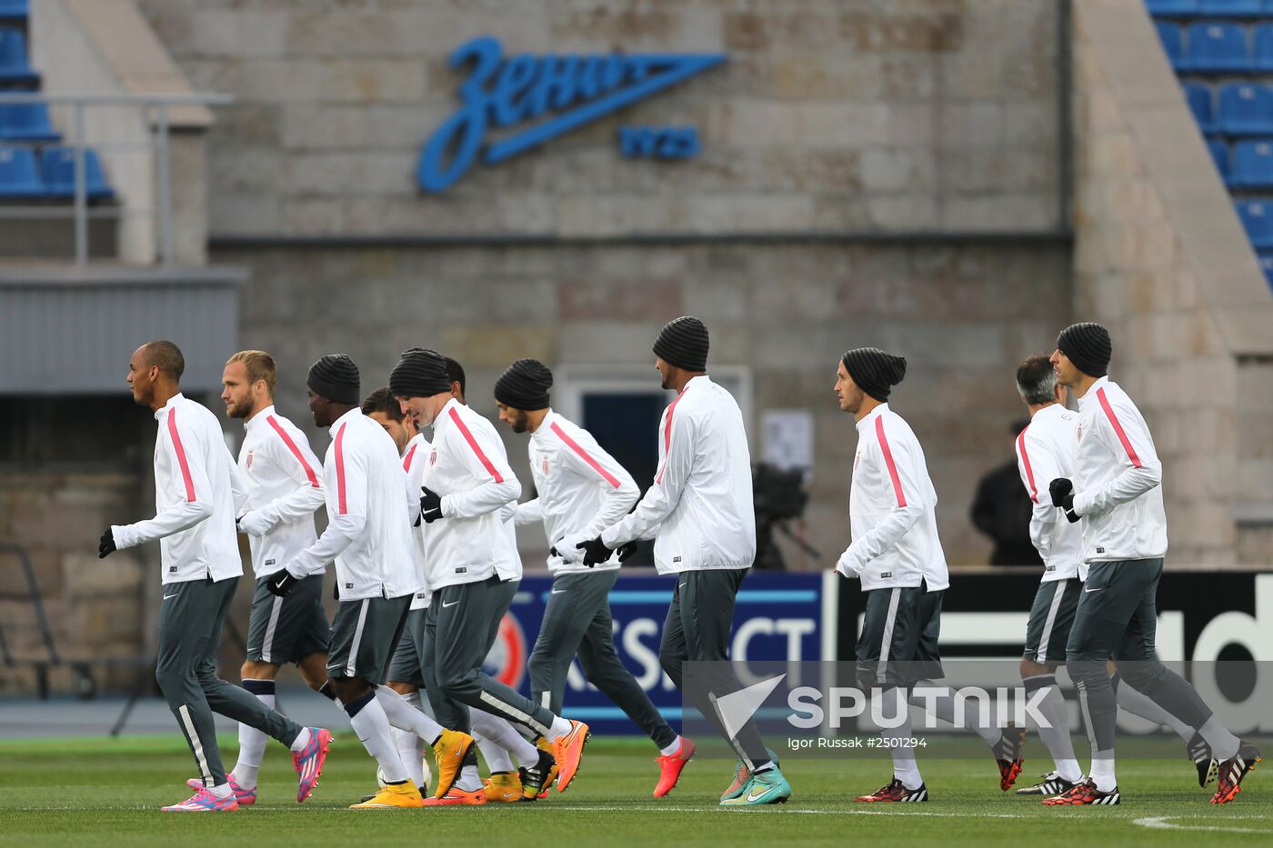 Football. Training session of FC Monaco