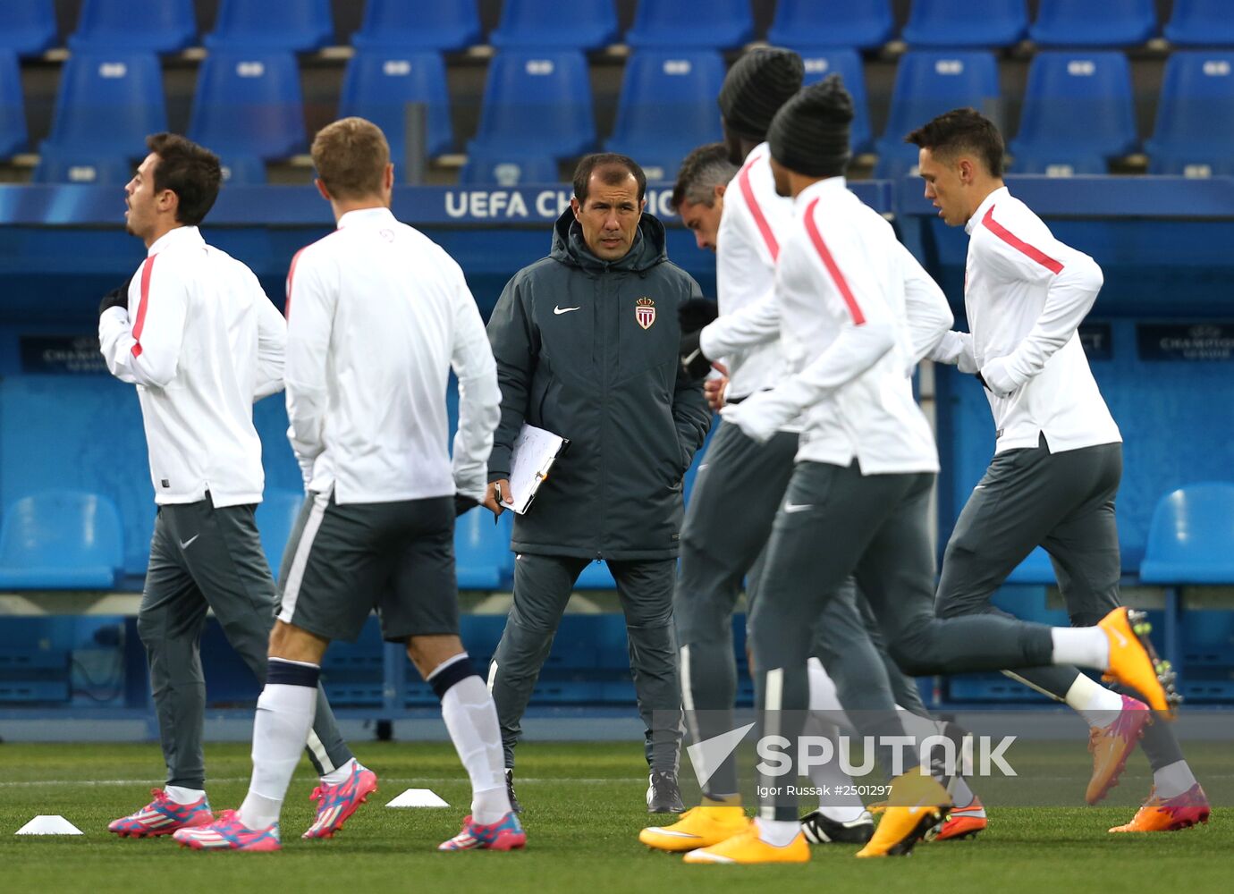 Football. Training session of FC Monaco
