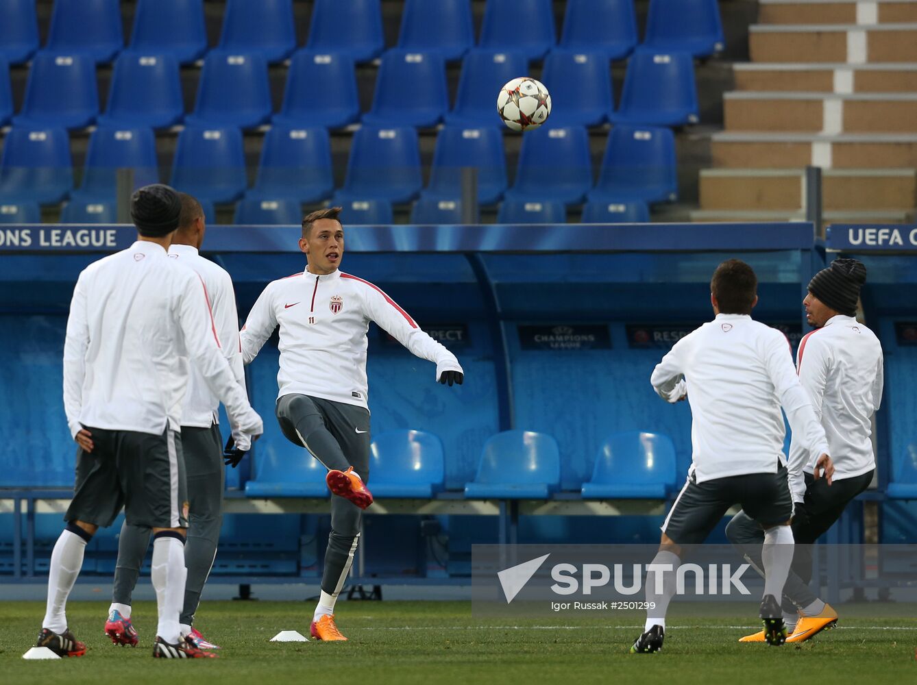 Football. Training session of FC Monaco