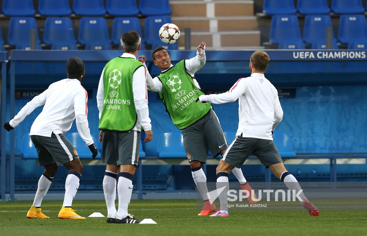 Football. Training session of FC Monaco