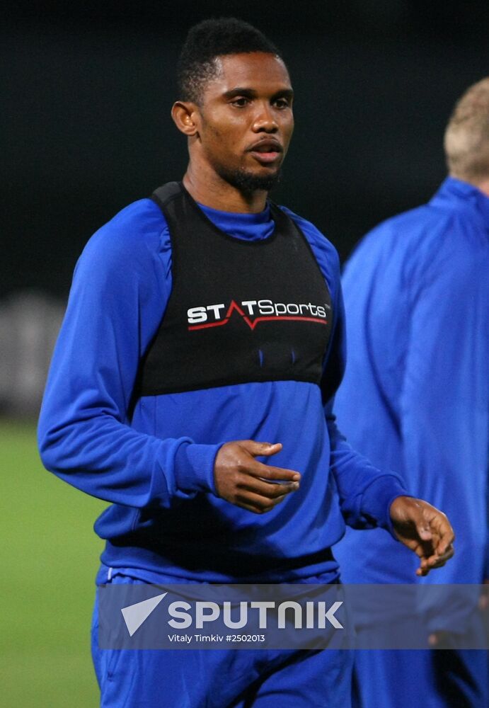 Football. Everton F.C. at training session