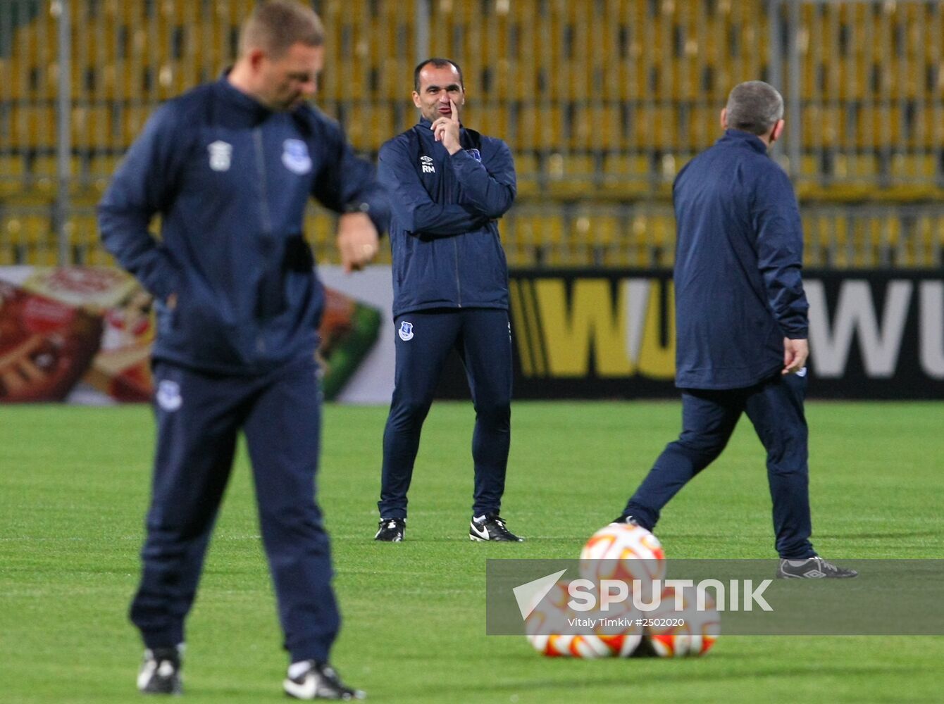 Football. Everton F.C. at training session
