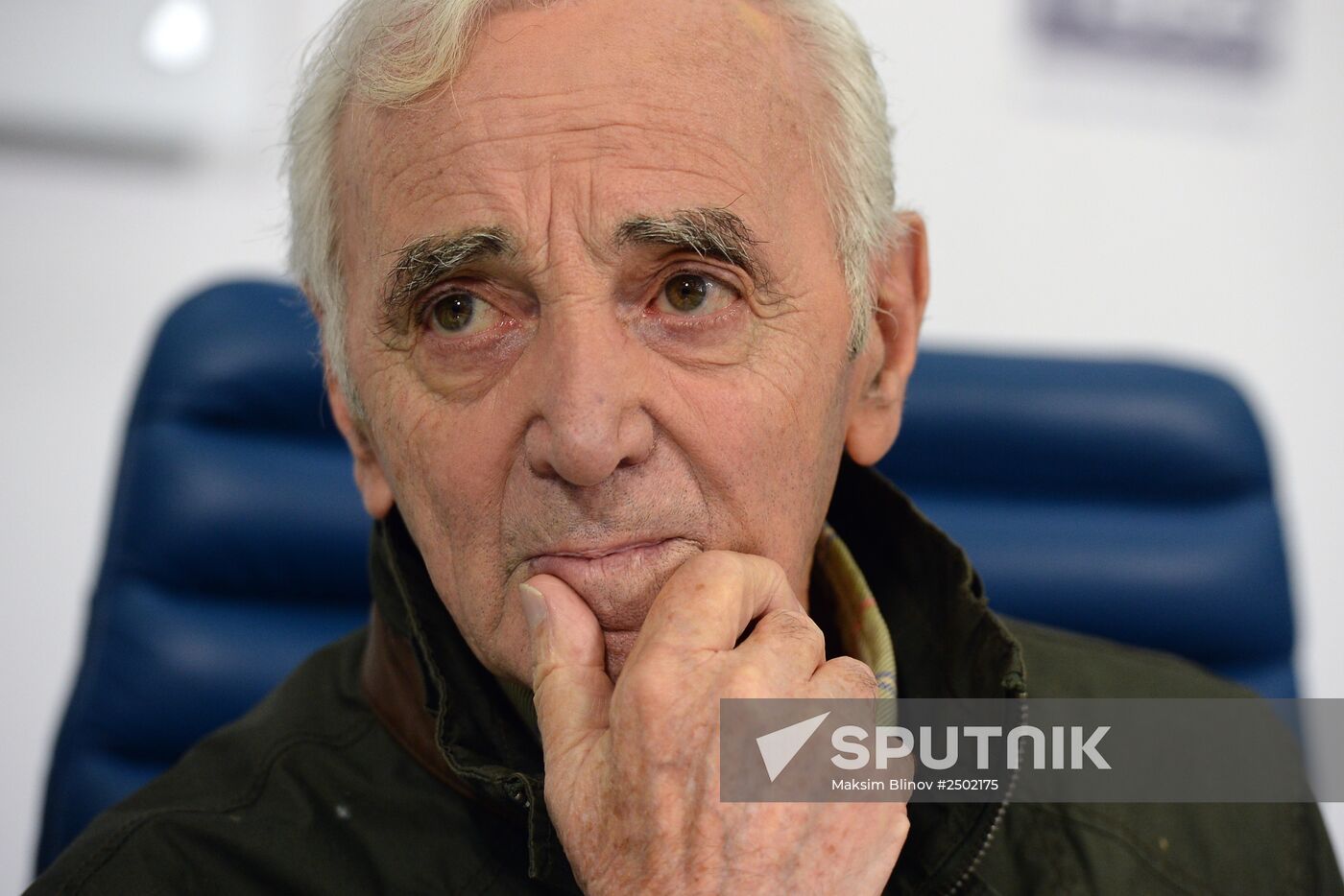 News conference with Charles Aznavour