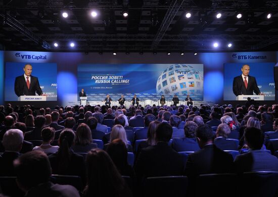 Vladimir Putin attends Russia Calling! 6th Annual VTB Capital Investment Forum