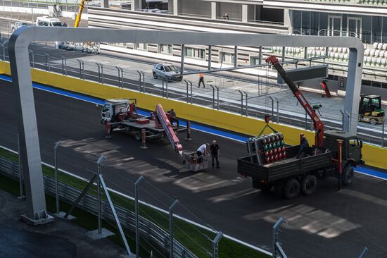Preparations for the Russian Grand Prix Formula 1