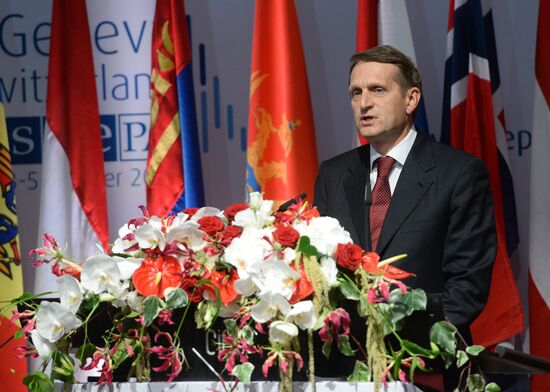 State Duma Speaker Sergei Naryshkin visits Switzerland