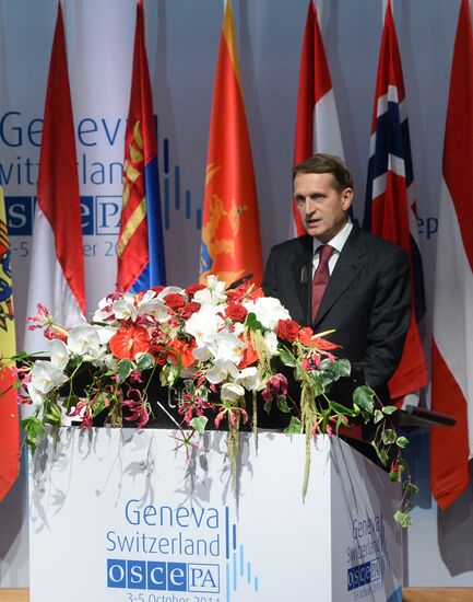 State Duma Speaker Sergei Naryshkin visits Switzerland