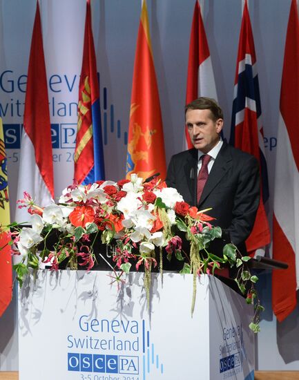 State Duma Speaker Sergei Naryshkin visits Switzerland