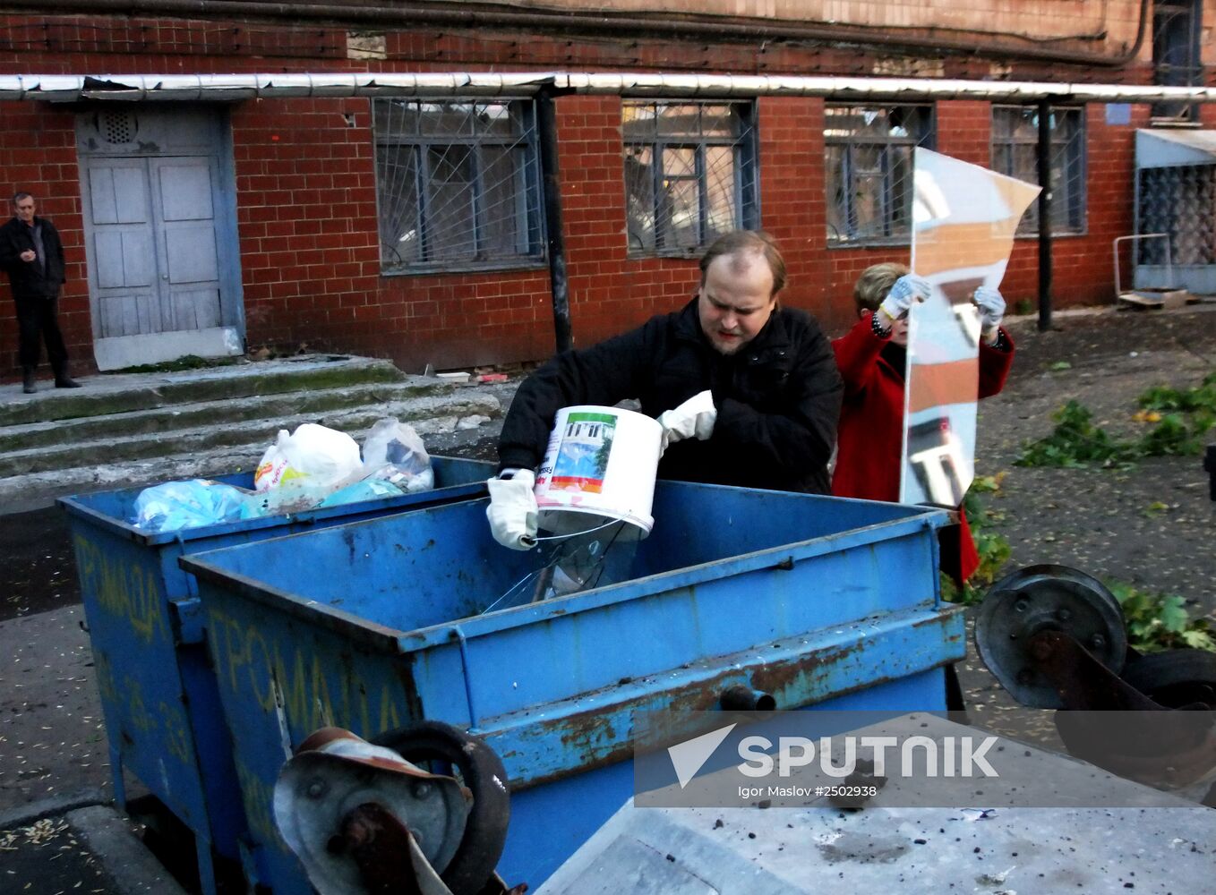Aftermath of artillery bombardment by Ukrainian forces in Donetsk