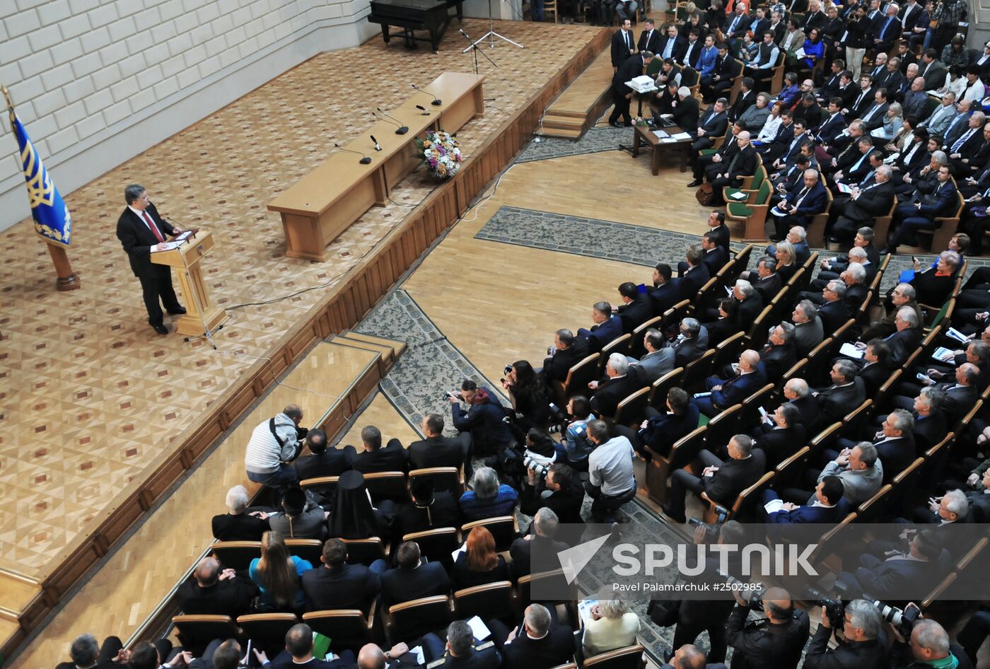 Ukrainian President Petro Poroshenko presents program "Reform Strategy - 2020" in Lviv