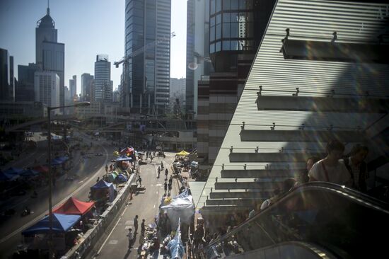 Protests demanding democratic elections in Hong Kong