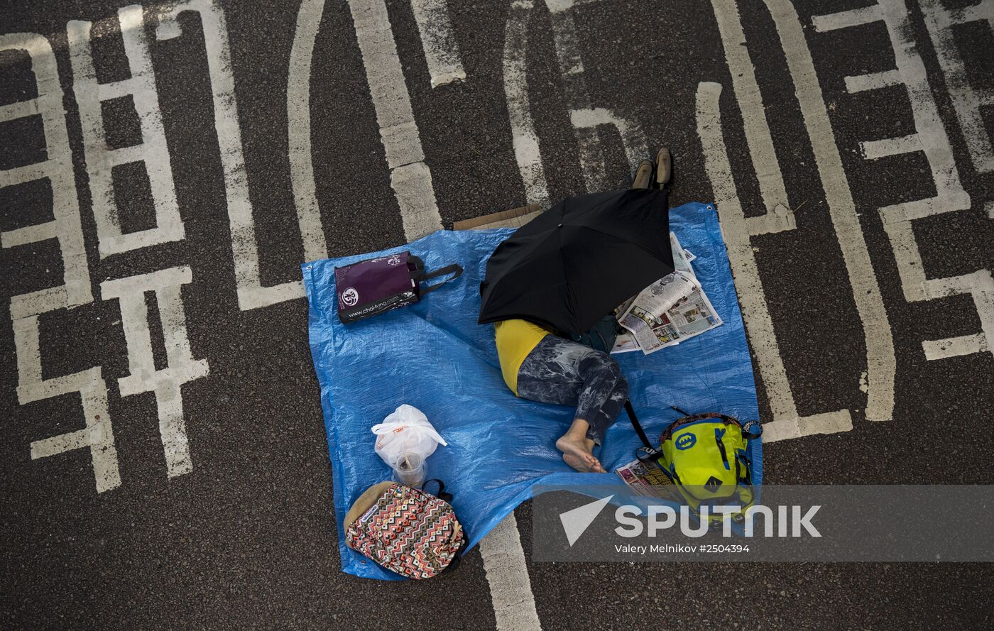 Protests demanding democratic elections in Hong Kong