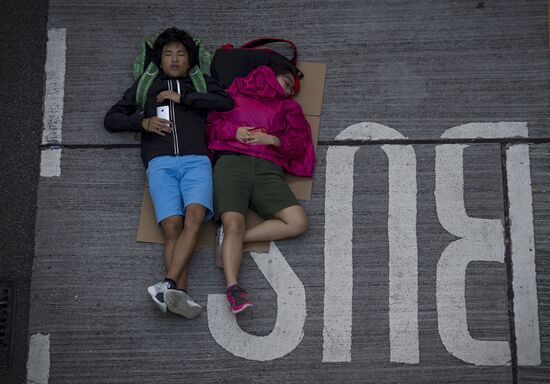 Protests demanding democratic elections in Hong Kong