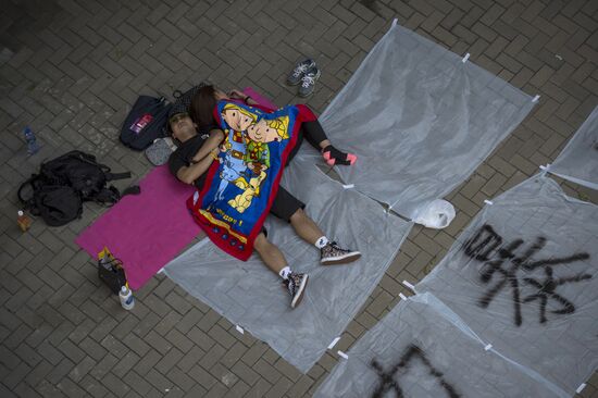 Protests demanding democratic elections in Hong Kong