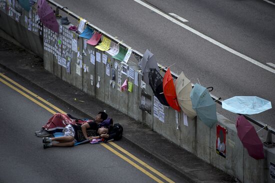 Protests demanding democratic elections in Hong Kong