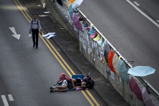 Protests demanding democratic elections in Hong Kong