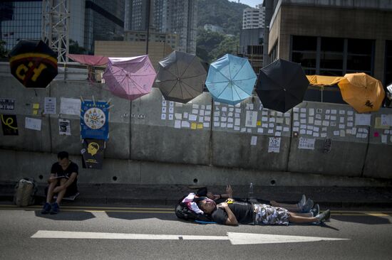 Protests demanding democratic elections in Hong Kong