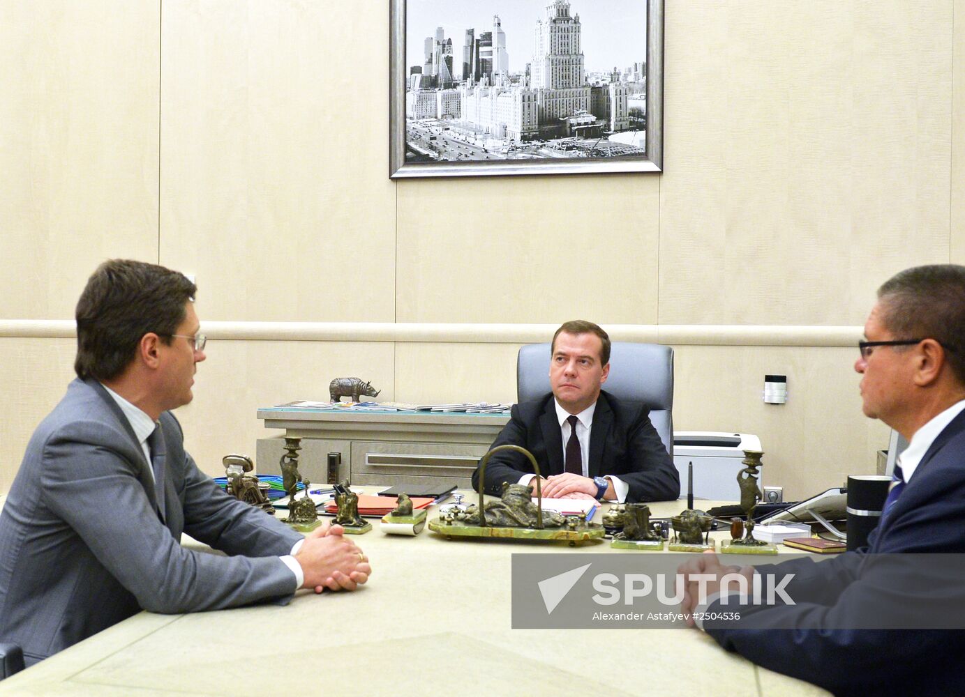Dmitry Medvedev meets with Alexei Ulyukayev and Alexander Novak