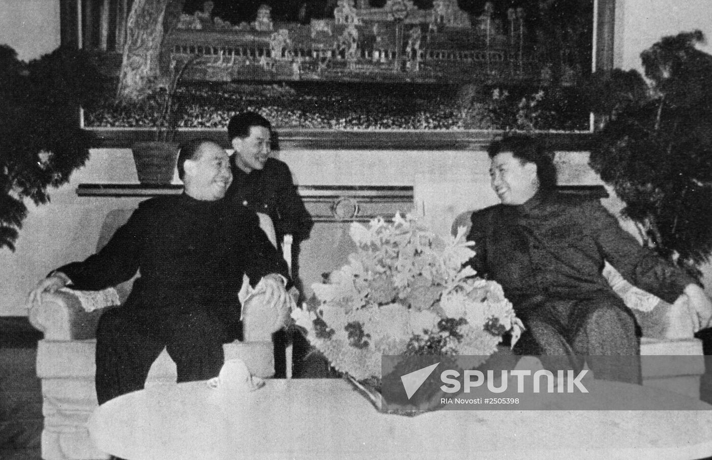 Pol Pot and Wang Dongxing