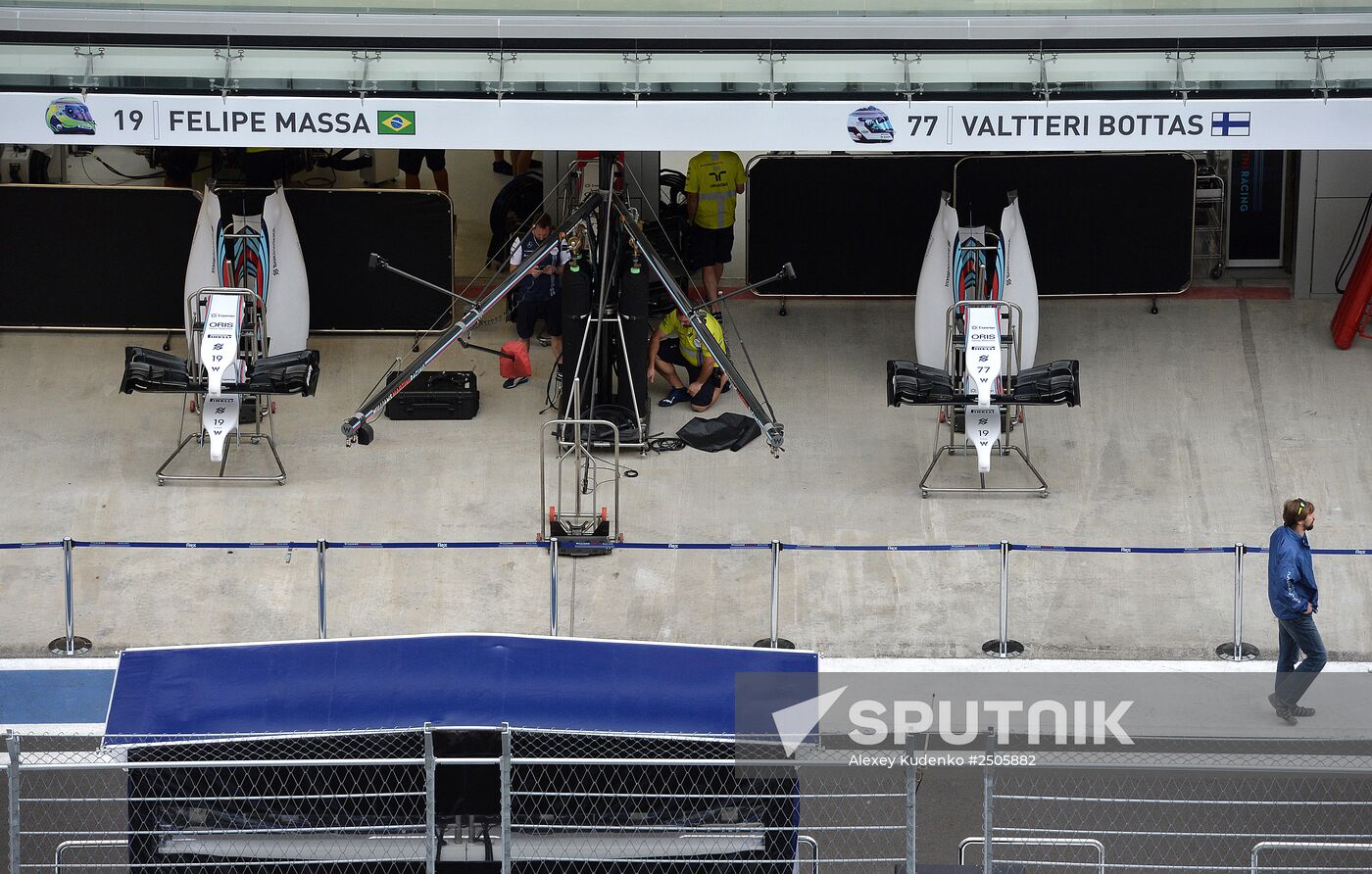 Preparing for 2014 Formula 1 Russian Grand Prix