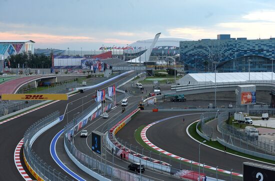 Preparing for 2014 Formula 1 Russian Grand Prix